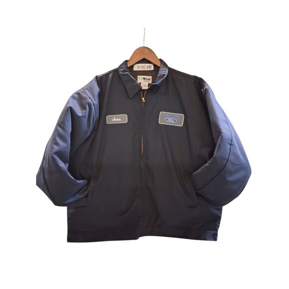 Ford UniWear Men's size XL Mechanic Workwear Utility Trucking Logo Zipper Jacket - Picture 9 of 13